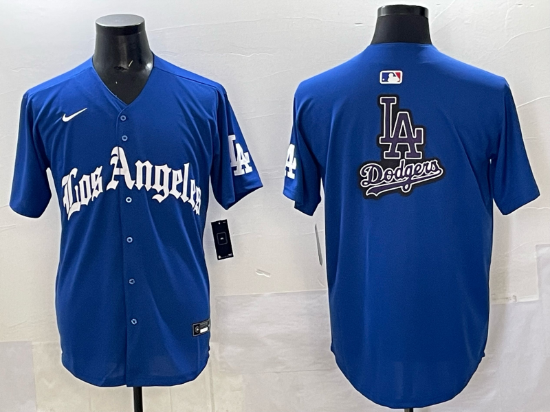 Men Los Angeles Dodgers Blank Blue 2025 Nike MLB Jersey style 0012